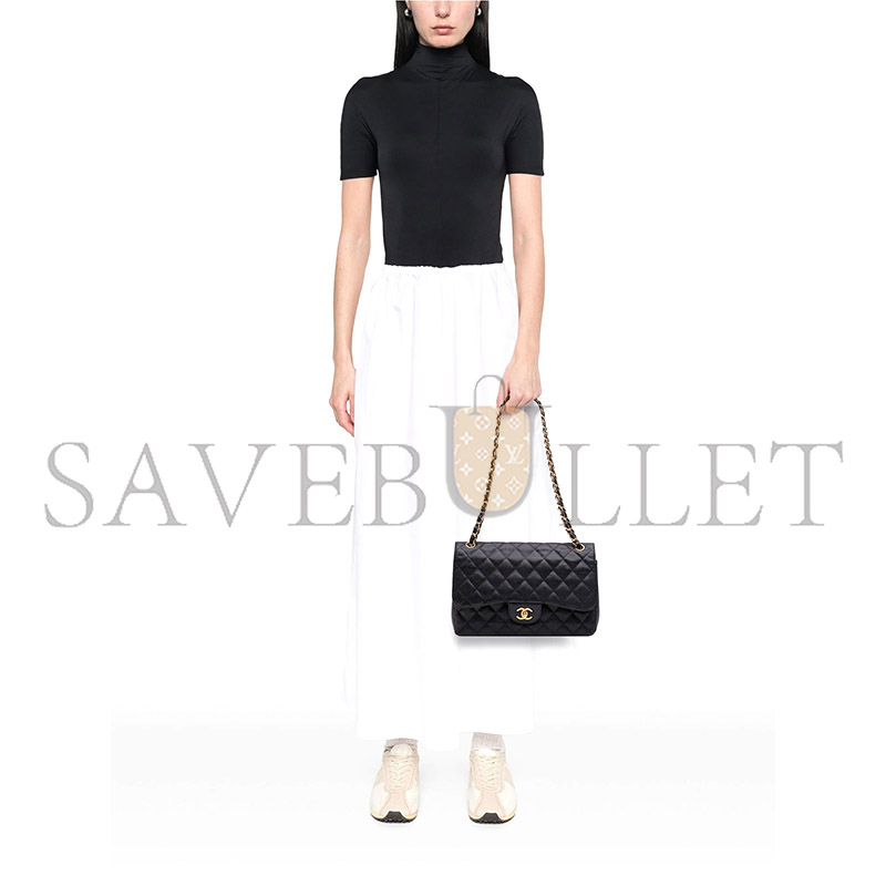 CHANEL JUMBO CLASSIC CAVIAR EXTRA LARGE DOUBLE FLAP SHOULDER BAG 330497 (33*23*10cm) 
